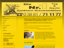 Tablet Screenshot of funktaxi-grevesmuehlen.de
